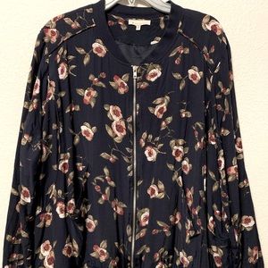 Floral bomber jacket